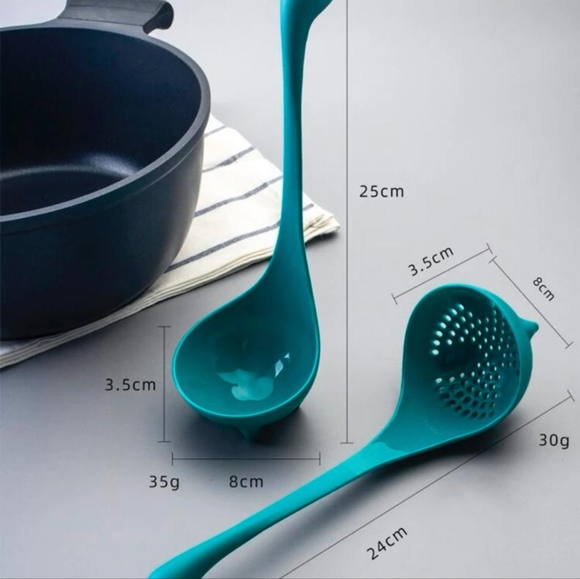 💜2pcs Long Handle Dinosaur Colander Spoon - Picture 2 of 4
